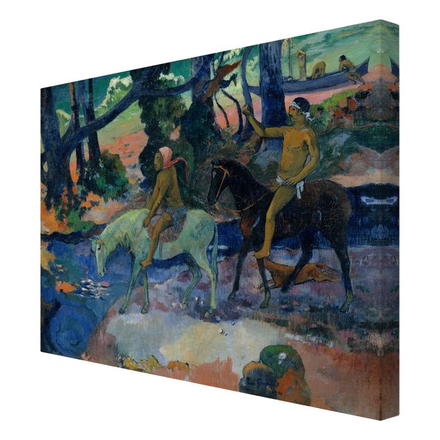 Quadro moderno Paul Gauguin - La fuga, il guado