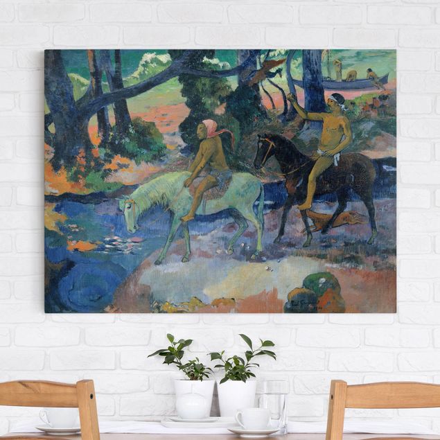 Quadri impressionisti Paul Gauguin - La fuga, il guado