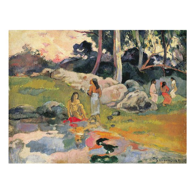 Quadro moderno Paul Gauguin - Donne in riva al fiume