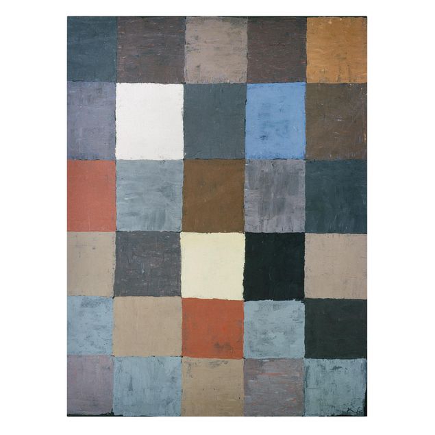 Riproduzioni su tela quadri famosi Paul Klee - Carta dei colori (su grigio)