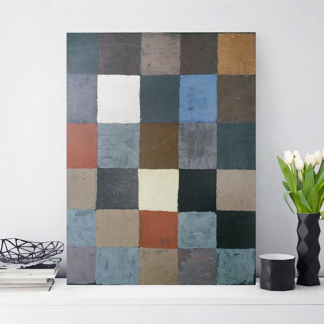 Riproduzioni quadri famosi Paul Klee - Carta dei colori (su grigio)
