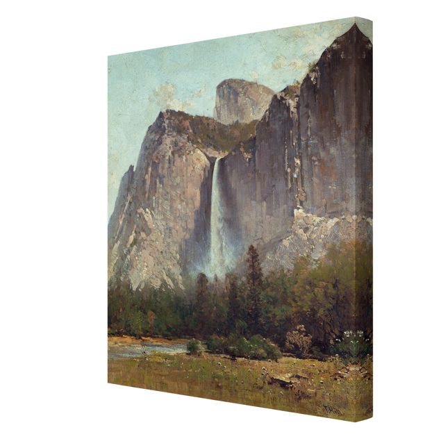 Quadri su tela con cascata Thomas Hill - Cascate del Velo Nuziale - Valle dello Yosemite