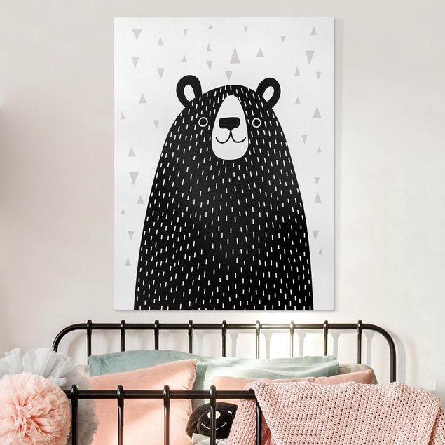 Quadro orso Zoo con disegni - Orso