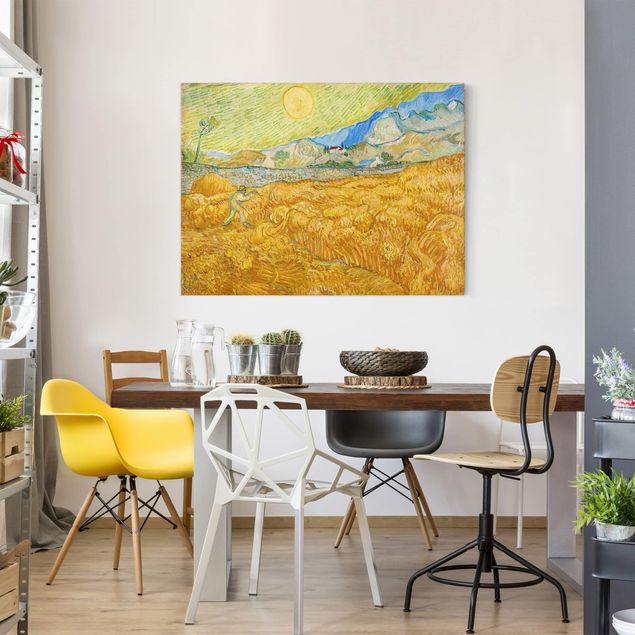 Quadro post impressionista Vincent Van Gogh - Il raccolto, il campo di grano