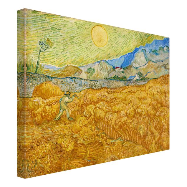 Stampe quadri famosi Vincent Van Gogh - Il raccolto, il campo di grano