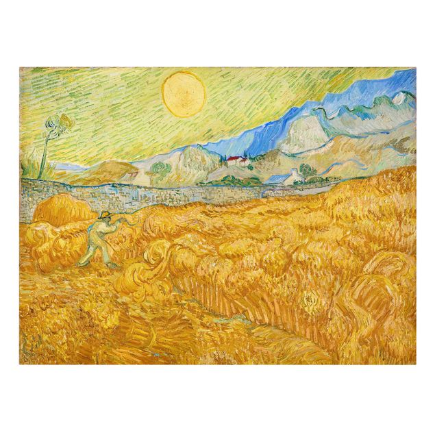 Quadri con paesaggio Vincent Van Gogh - Il raccolto, il campo di grano