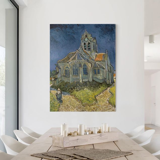 Quadri puntinismo Vincent van Gogh - La chiesa di Auvers