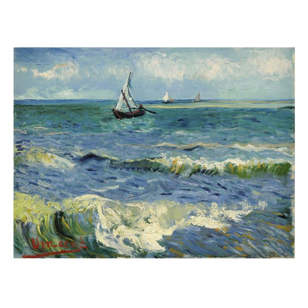 Quadri di mare Vincent Van Gogh - Paesaggio marino vicino a Les Saintes-Maries-De-La-Mer