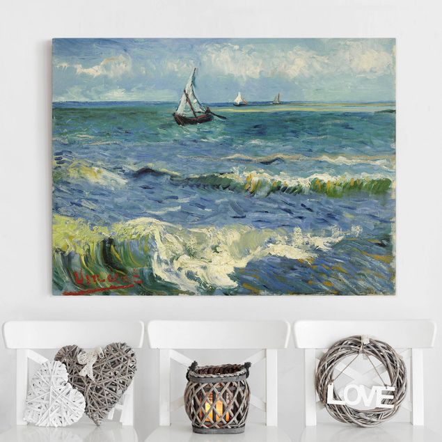 Impressionismo quadri Vincent Van Gogh - Paesaggio marino vicino a Les Saintes-Maries-De-La-Mer