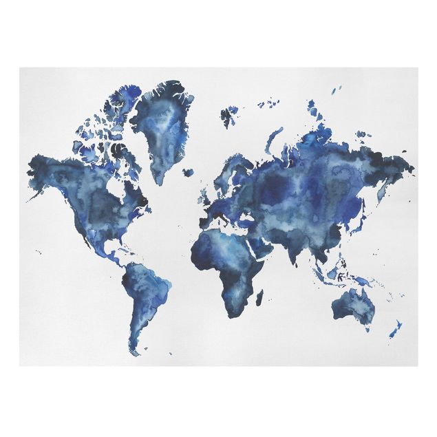 Quadri stampe Mappa del mondo dell'acqua chiara