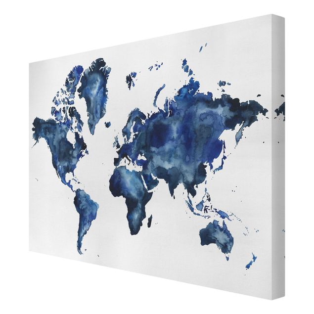 Quadri su tela Mappa del mondo dell'acqua chiara