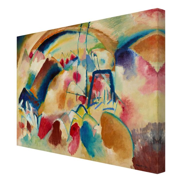 Riproduzioni quadri Wassily Kandinsky - Paesaggio con chiesa (Paesaggio con macchie rosse)