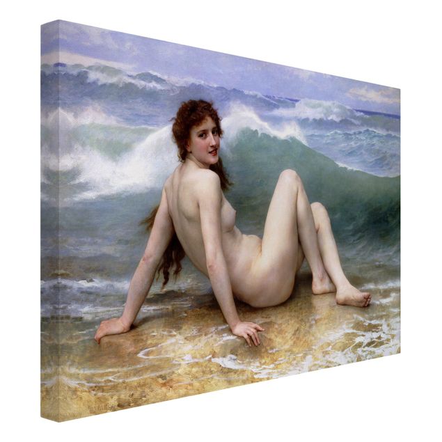 Quadri su tela con spiaggia William Adolphe Bouguereau - L'onda