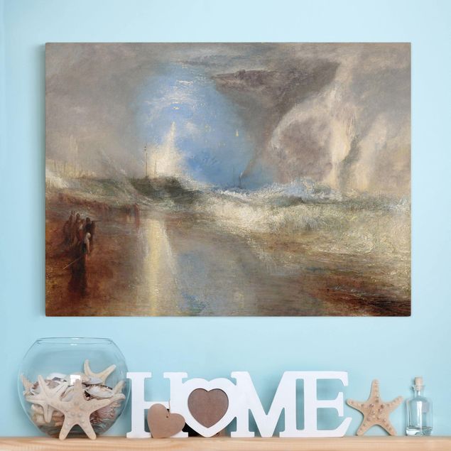Romanticismo quadri William Turner - Razzi e luci blu (a portata di mano) per avvertire i battelli a vapore della presenza di secche