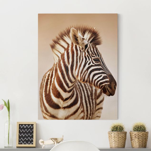 Quadro Africa Ritratto di piccola zebra