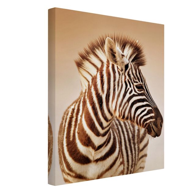 Quadro moderno Ritratto di piccola zebra