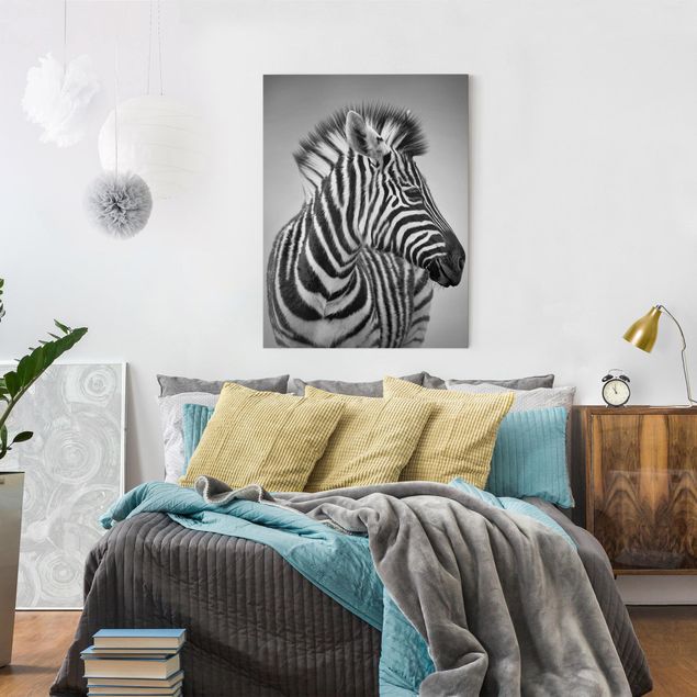 Quadri con zebre Ritratto di piccola zebra II