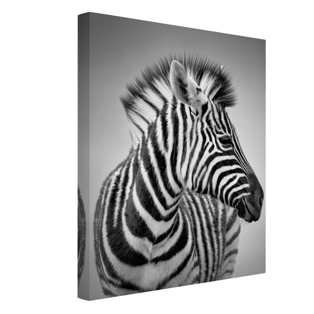 Quadro moderno Ritratto di piccola zebra II