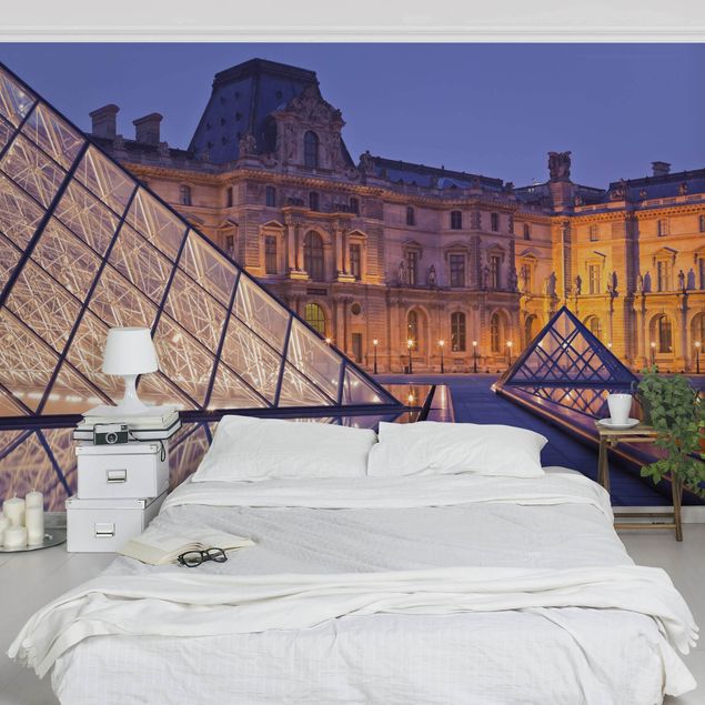 Carta da parati tnt Louvre Parigi di notte