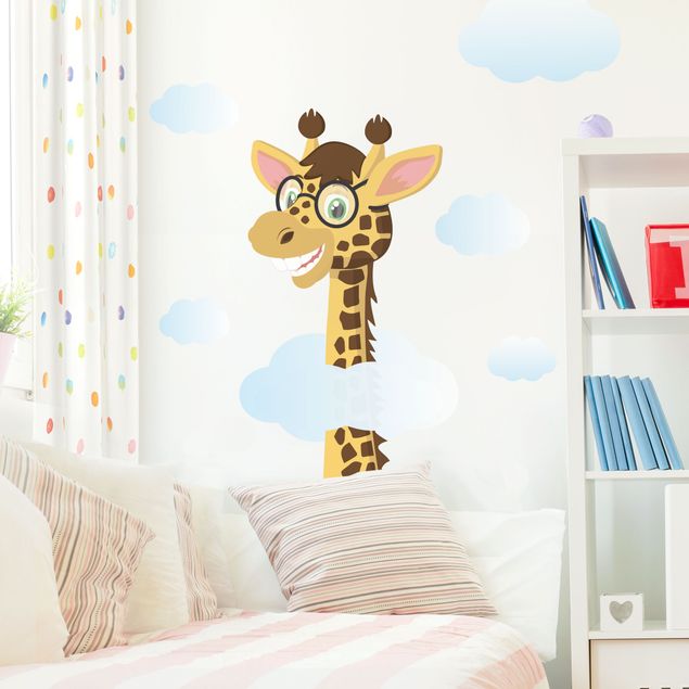 Adesivi murali con animali Giraffa divertente