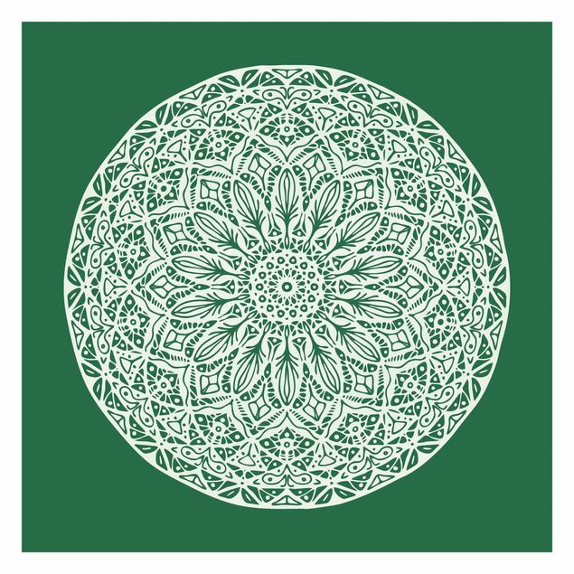 Carte da parati verdi Mandala Ornamento Sfondo Verde