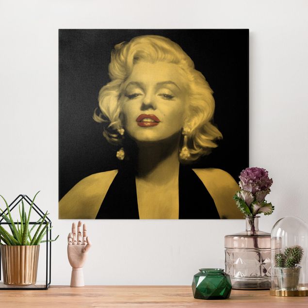 Quadro moderno Marilyn con le labbra rosse