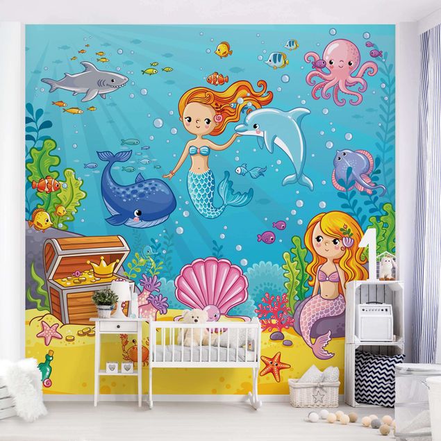 Decorazioni camera neonato Sirena - Mondo sommerso