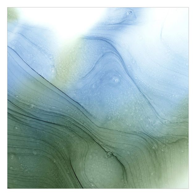 Fotomurali Mélange di verde muschio con blu
