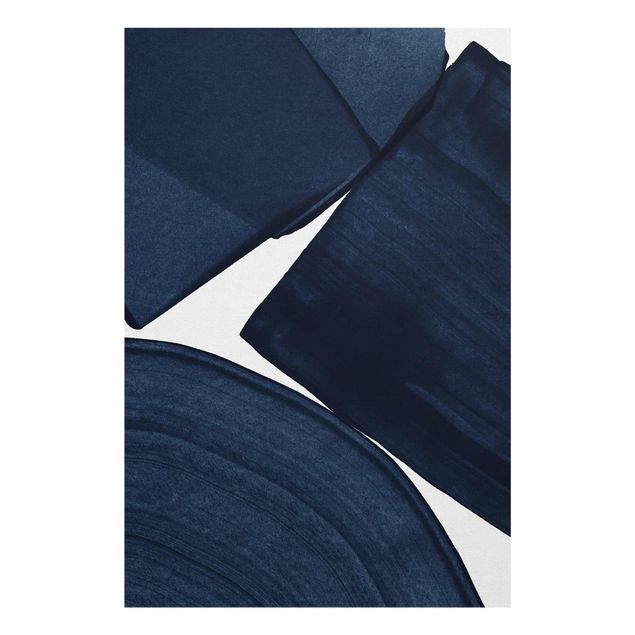 Magnettafel Glas Pittura minimalista blu