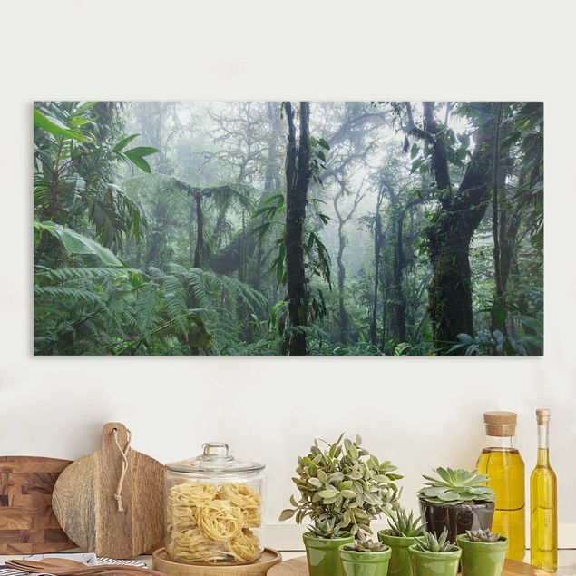 Quadri su tela con foresta Foresta nuvolosa di Monteverde