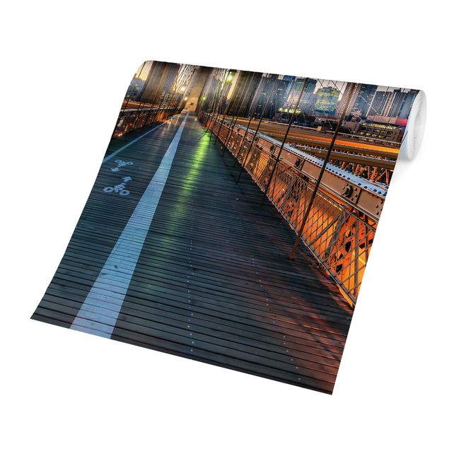 Carte da parati architettura L'alba sul ponte di Brooklyn