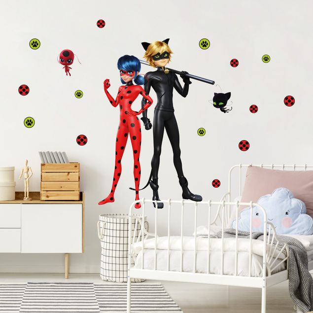 Decorazioni camera bambini Miraculous Ladybug e Chat Noir sono pronti