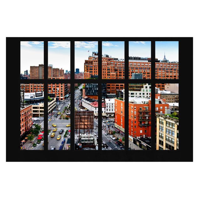 Carta da parati città New York vista dalla finestra II