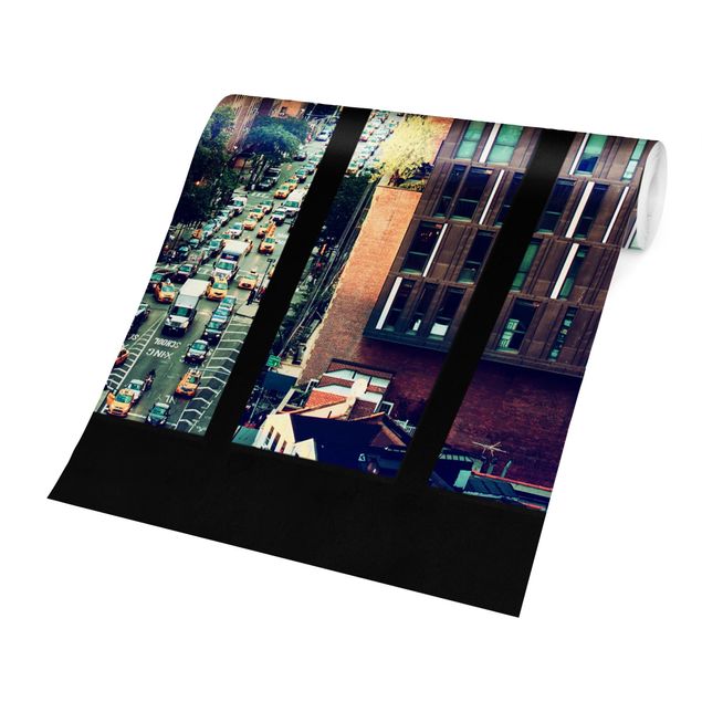 Carte da parati moderne New York vista dalla finestra III