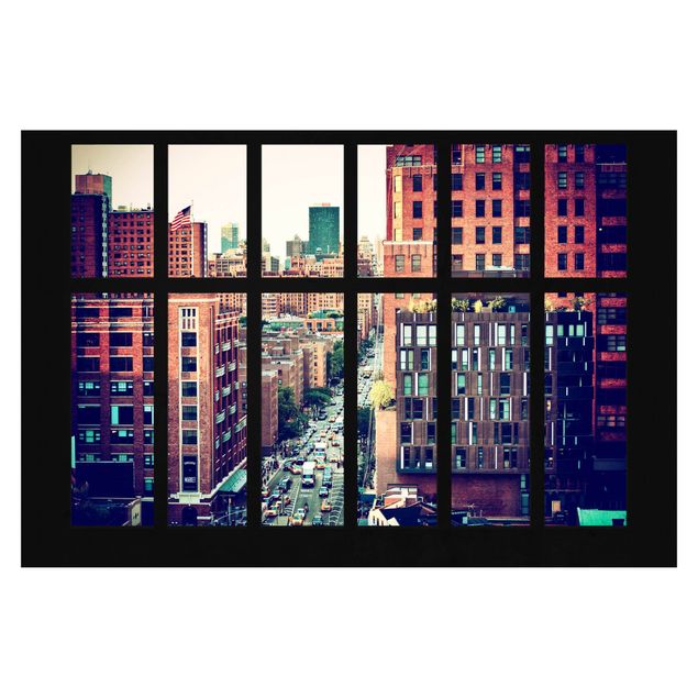 Carte da parati città New York vista dalla finestra III