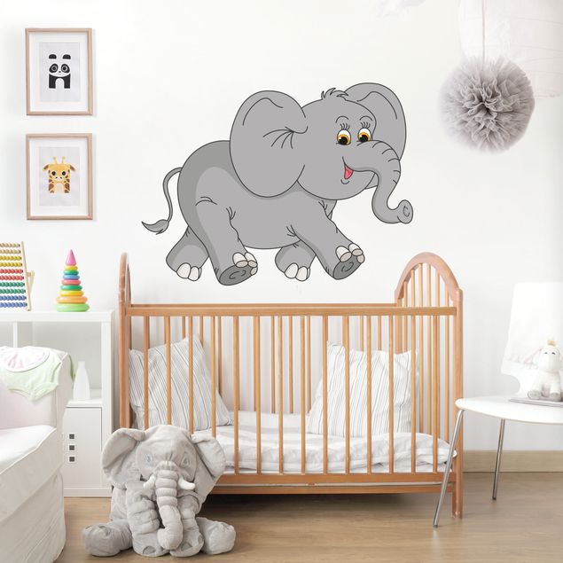 Adesivi murali animali No.13 Elefante felice