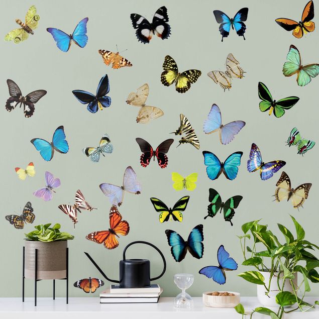 Adesivi murali con animali No.51 Farfalle Set 2