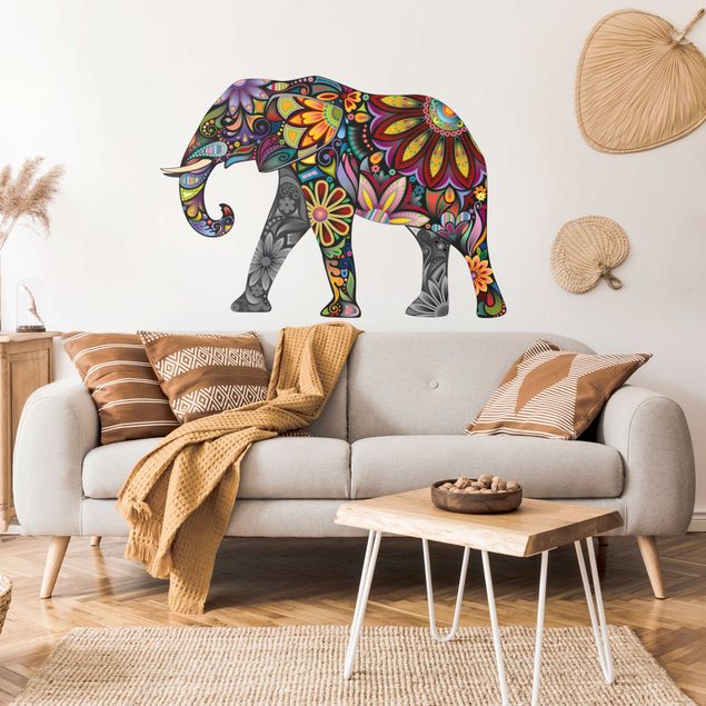 Stickers murali animali No.651 Motivo di elefante