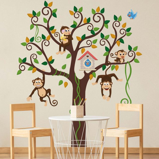 Autocolantes de parede macacos No.yk27 albero della scimmia