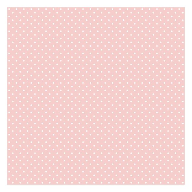 Carte da parati rosa No.YK57 Puntini bianchi su rosa chiaro