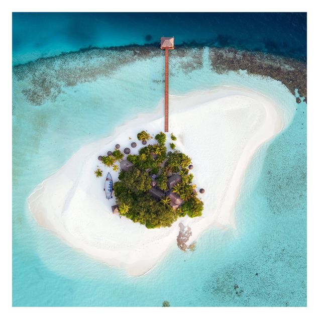 Carta da parati con paesaggi Paradiso oceanico alle Maldive