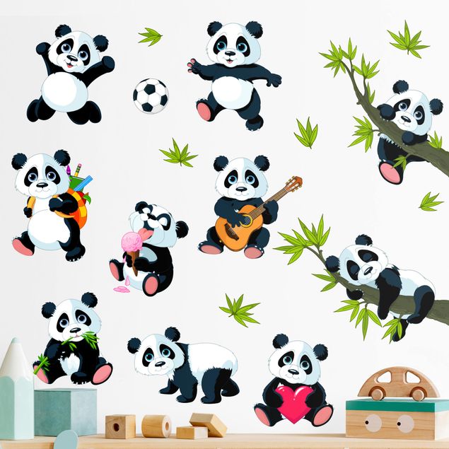 Decorazioni camera bambini Panda - Set grande