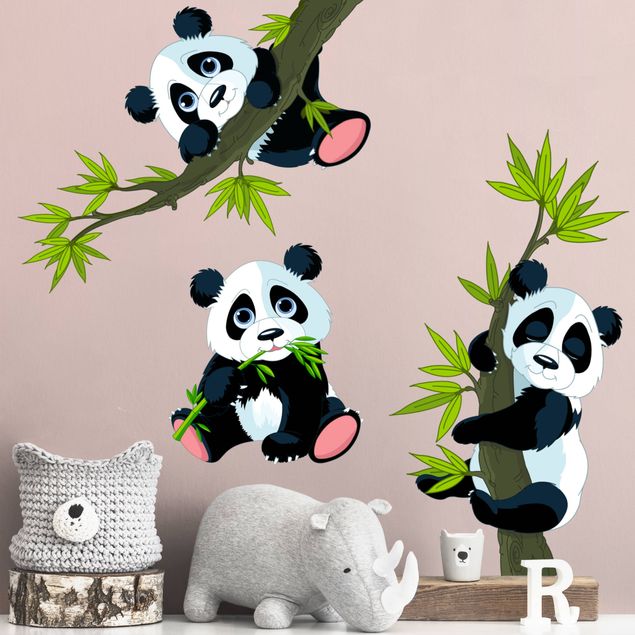 Autocolantes de parede selva Panda set