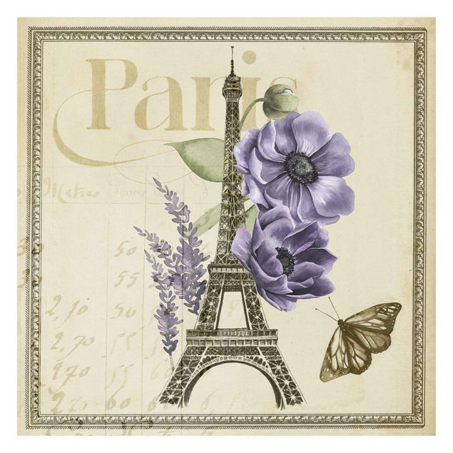 Carte da parati città Parigi Collage Torre Eiffel