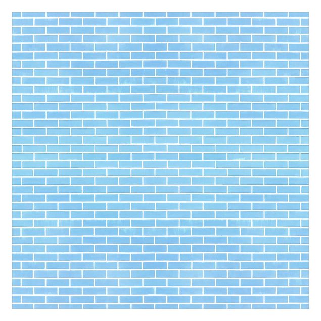 Carta da parati stile industriale Pastel Blue Brick Wall