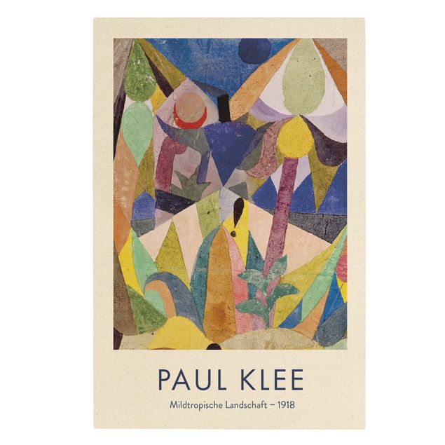 Riproduzione quadri su tela Paul Klee - Paesaggio tropicale mite - Edizione da museo