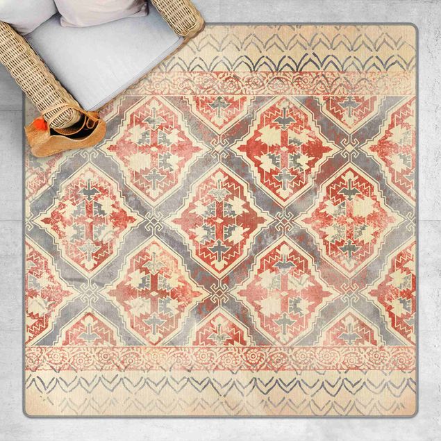 tappeto design moderno Decorazione persiana vintage in indaco II