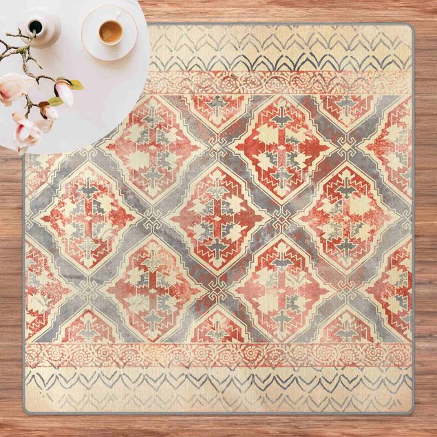 tappeti stile orientale Decorazione persiana vintage in indaco II