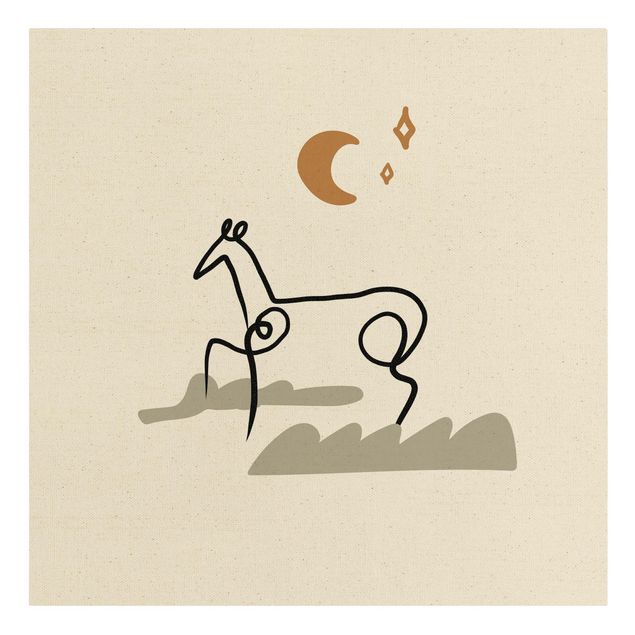 Stampe su tela Interpretazione di Picasso - Il cavallo