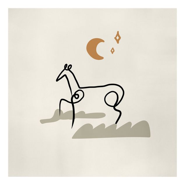 Stampa su tela Interpretazione di Picasso - Il cavallo